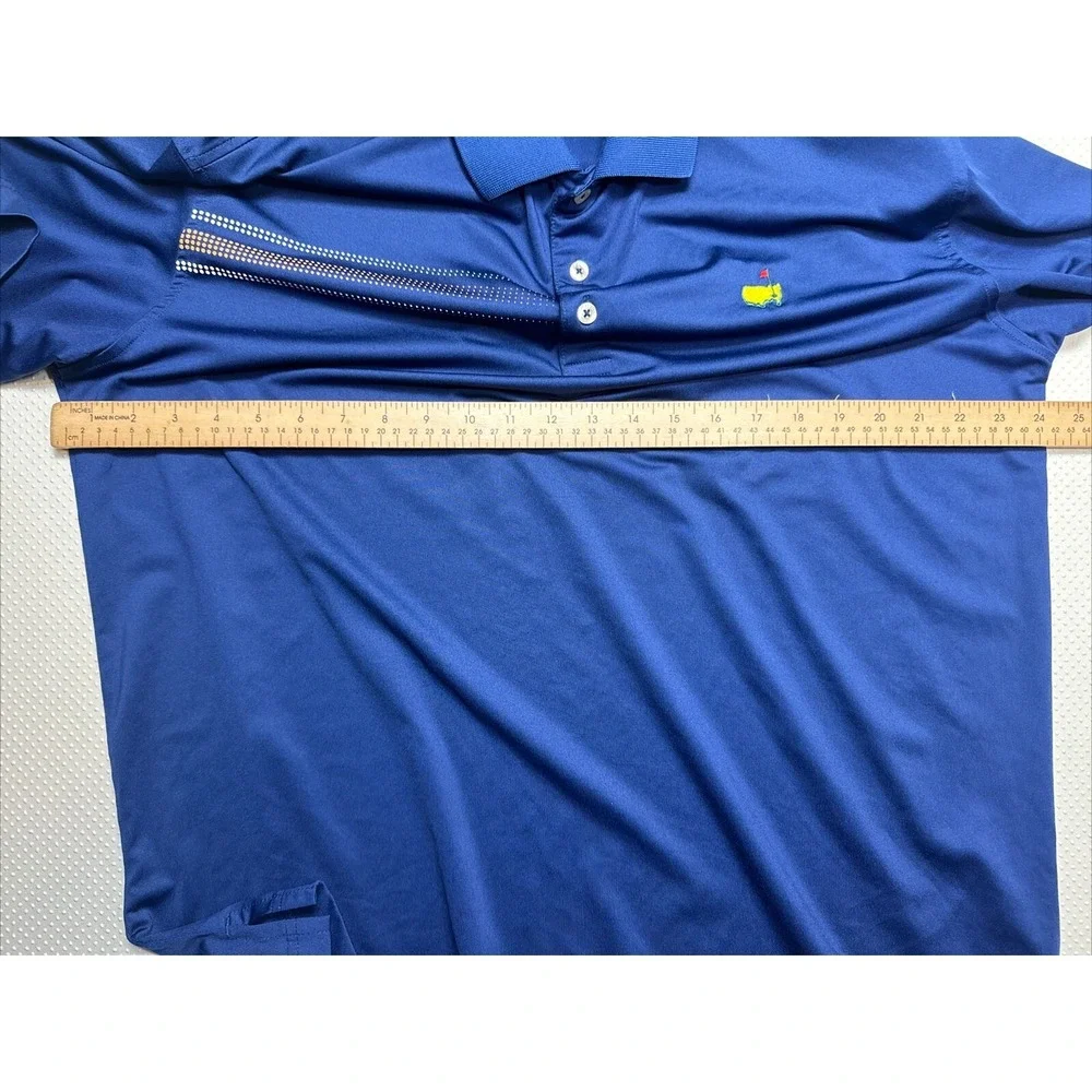 Masters Tech Polo Shirt Mens XL Blue Golf Performance Polyester - Picture 6 of 6